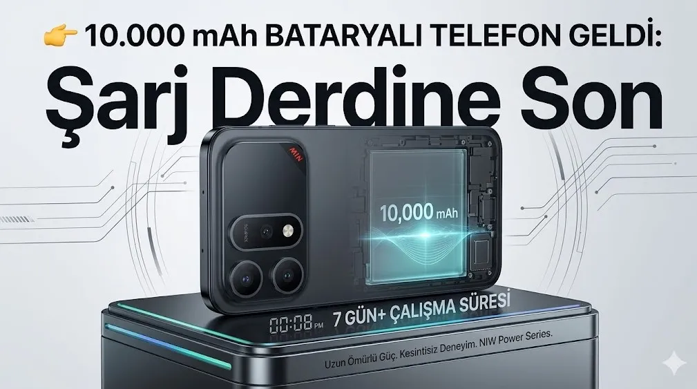 10.000 mAh Bataryalı Telefon Geldi: Şarj Derdine Son
