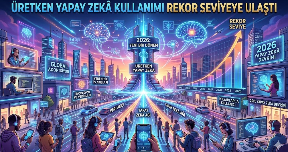 Üretken Yapay Zekâ Kullanımı Rekor Seviyeye Ulaştı: 2026’da Yeni Bir Dönem