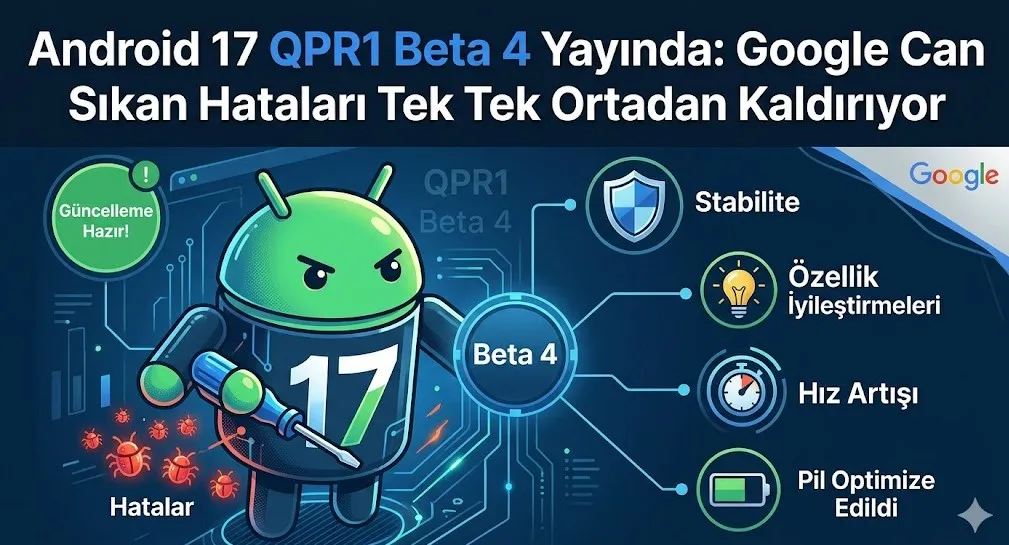 Android 17 QPR1 Beta 4 Yayında: Google Can Sıkan Hataları Tek Tek Ortadan Kaldırıyor