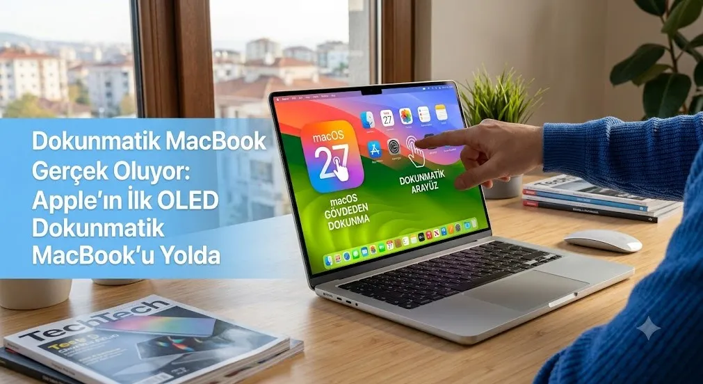 Dokunmatik MacBook Gerçek Oluyor: Apple'ın İlk OLED Dokunmatik MacBook'u Yolda