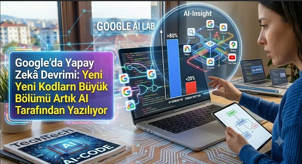 Google’da Yapay Zekâ Devrimi: Yeni Kodların Büyük Bölümü Artık AI Tarafından Yazılıyor