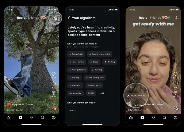 Instagram, Ana Akış Algoritmasını Kullanıcı Kontrolüne Açıyor