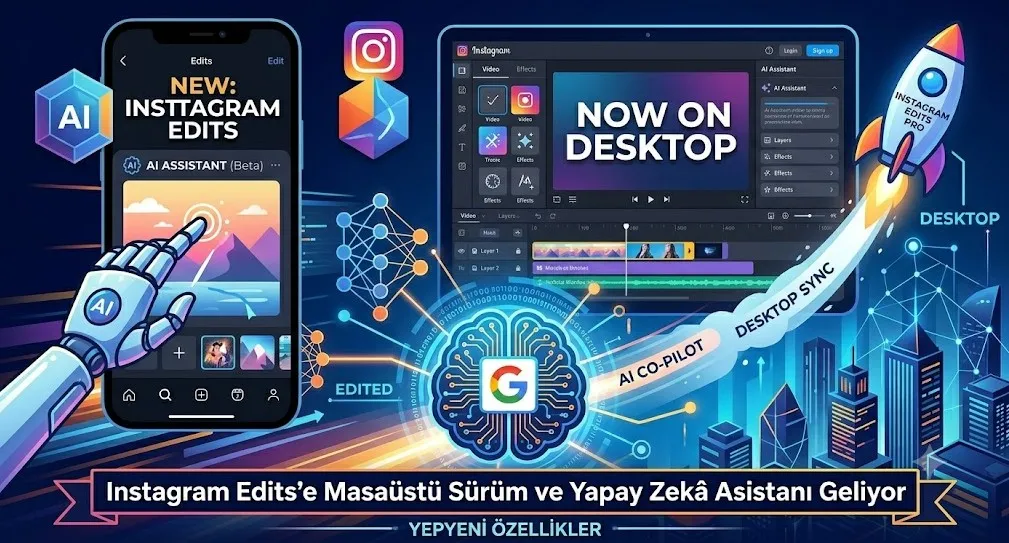 Instagram Edits’e Masaüstü Sürüm ve Yapay Zekâ Geldi