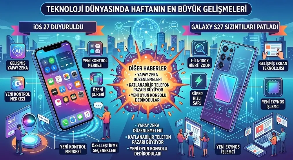 iOS 27 Duyuruldu, Galaxy S27 Sızıntıları Patladı: Teknoloji Dünyasında Haftanın En Büyük Gelişmeleri