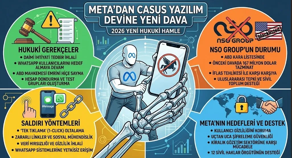 Meta’dan Casus Yazılım Devine Yeni Dava: WhatsApp Kullanıcıları Yeniden Hedefte