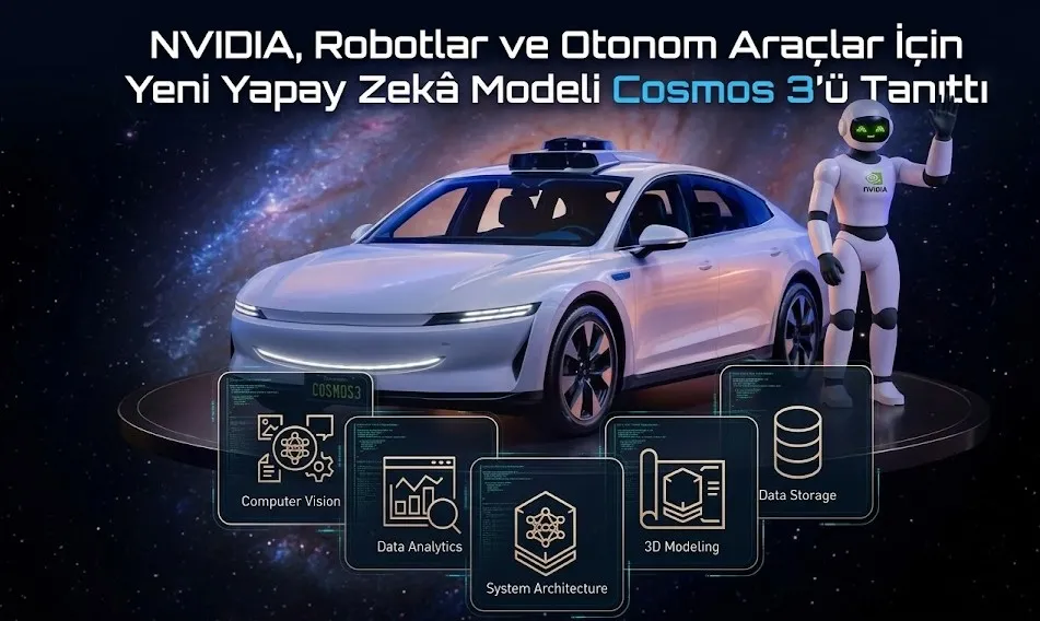NVIDIA, Robotlar ve Otonom Araçlar İçin Yeni Yapay Zekâ Modeli Cosmos 3’ü Tanıttı