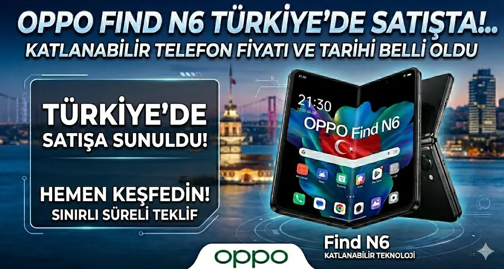 OPPO Find N6 Türkiye’de Satışa Çıkıyor: Fiyatı Şoke Etti