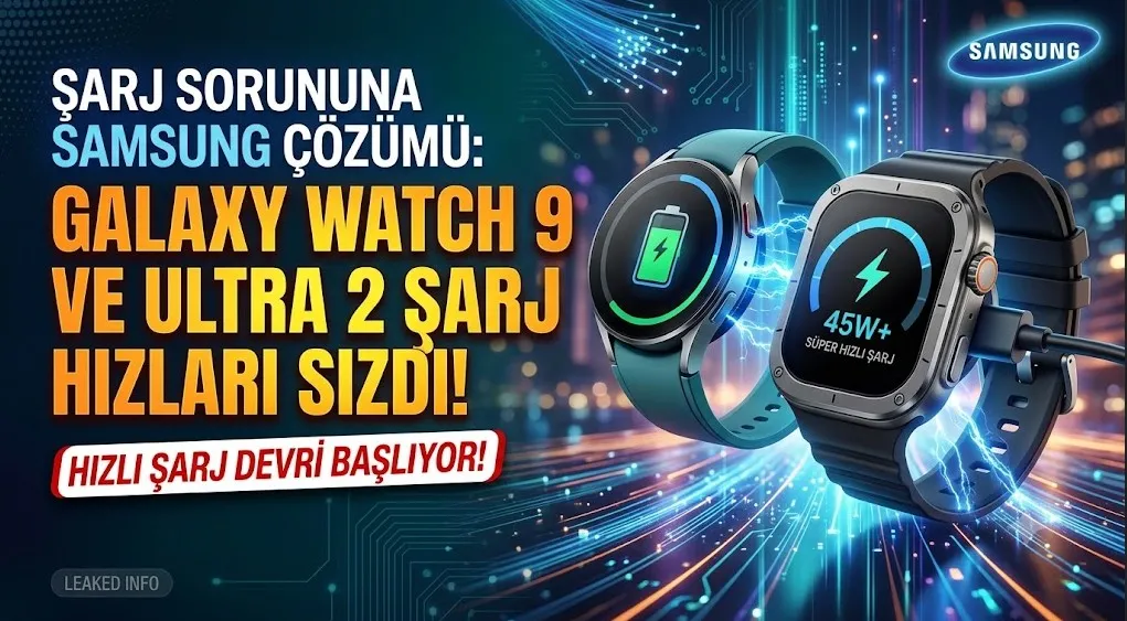 Şarj Sorununa Samsung Çözümü: Galaxy Watch 9 ve Watch Ultra 2 Şarj Hızları Sızdı!