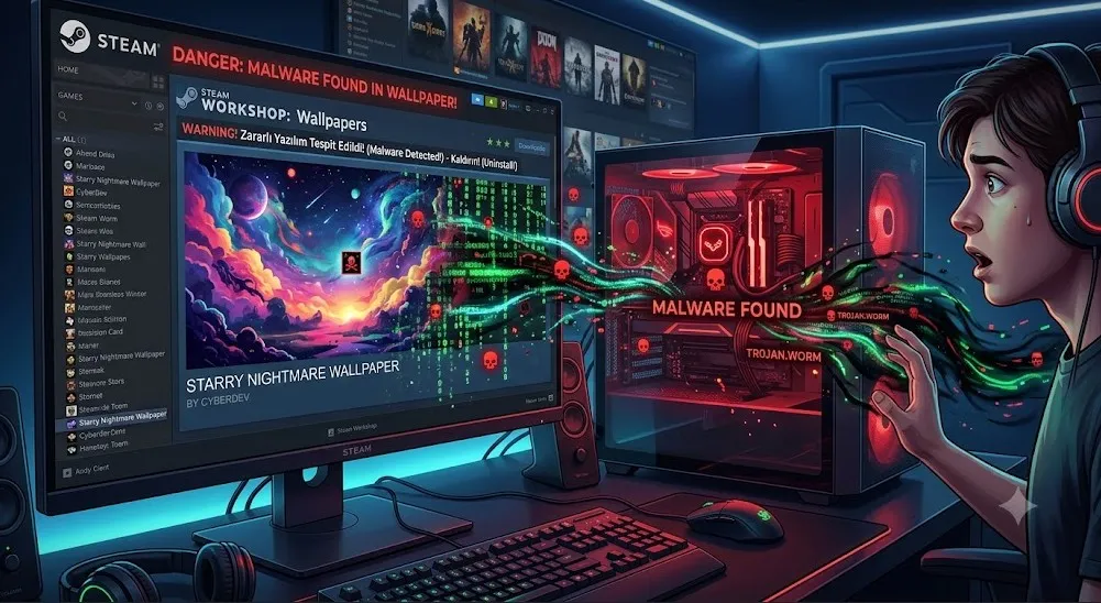 Steam'de Tehlike: Duvar Kağıtlarında Zararlı Yazılım Bulundu