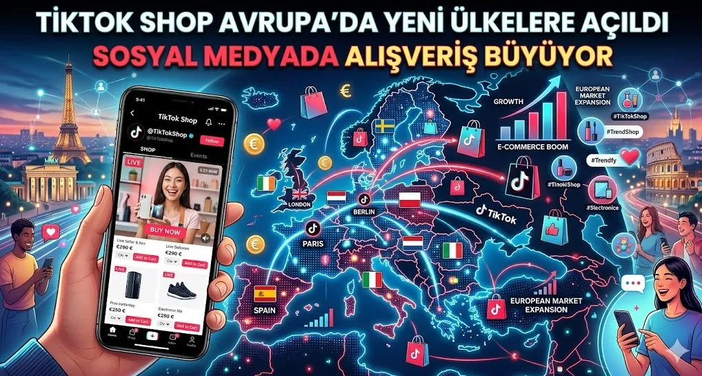 TikTok Shop Avrupa’da Yeni Ülkelere Açıldı: Sosyal Medyada Alışveriş Büyüyor